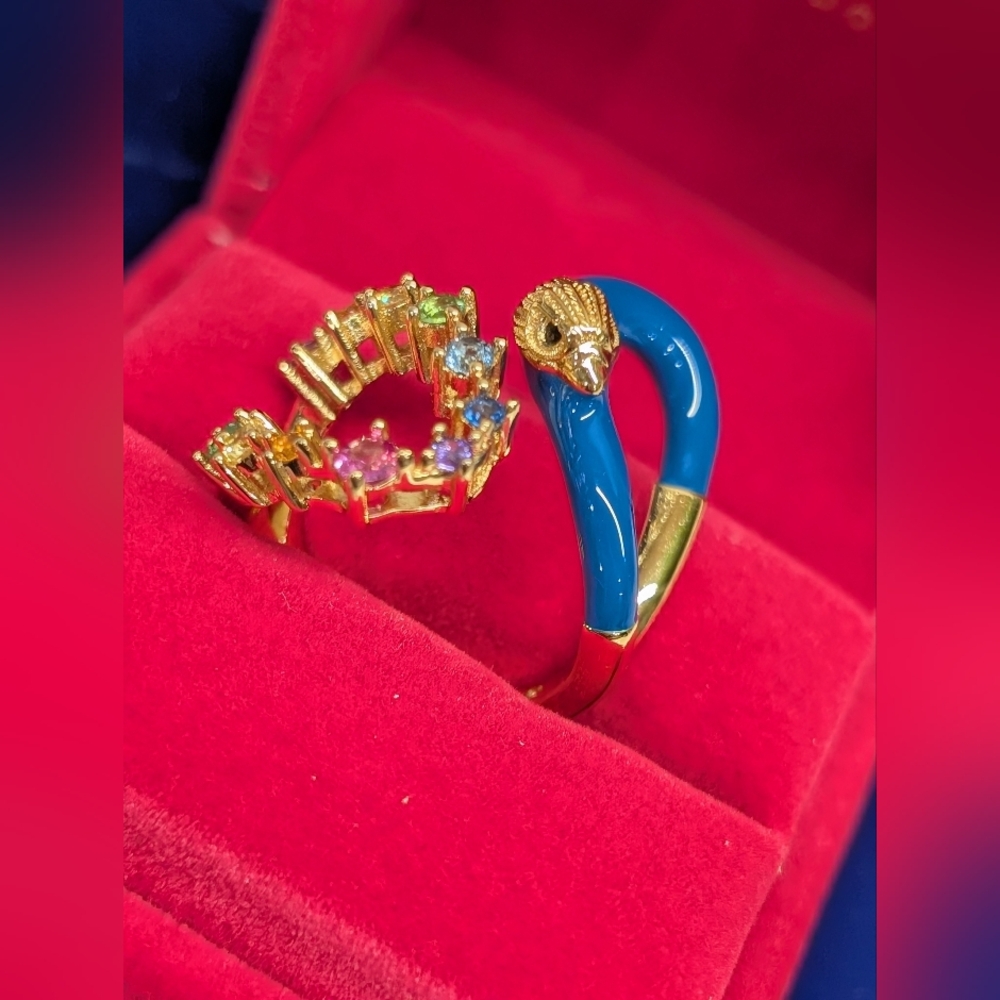 Kurt Geiger Rainbow Wrap Ring - NWOT - Size 8